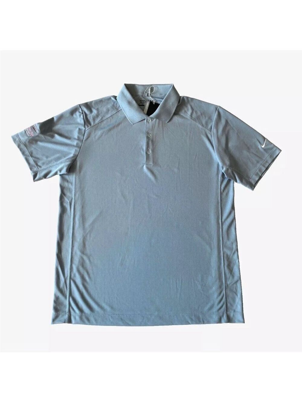 NWT Nike Golf Tour Performance Dri-Fit Polo Gray Standard Fit Size L Logo